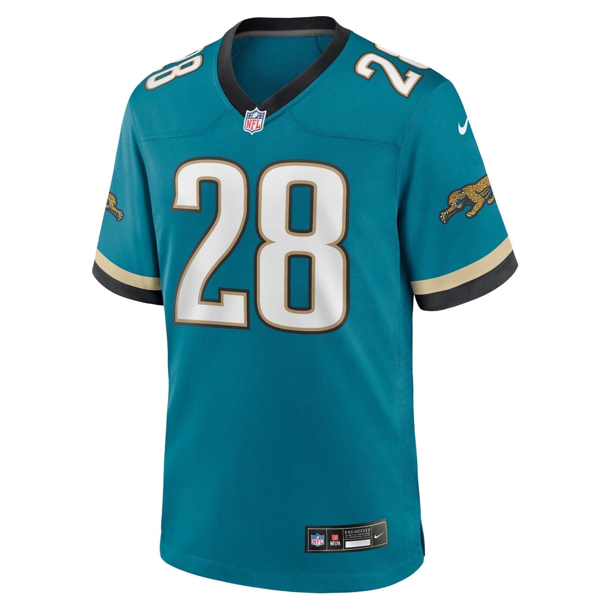 Fred Taylor Jacksonville Jaguars Prowler Throwback Retired Game Jersey - Teal football jersey product view 2