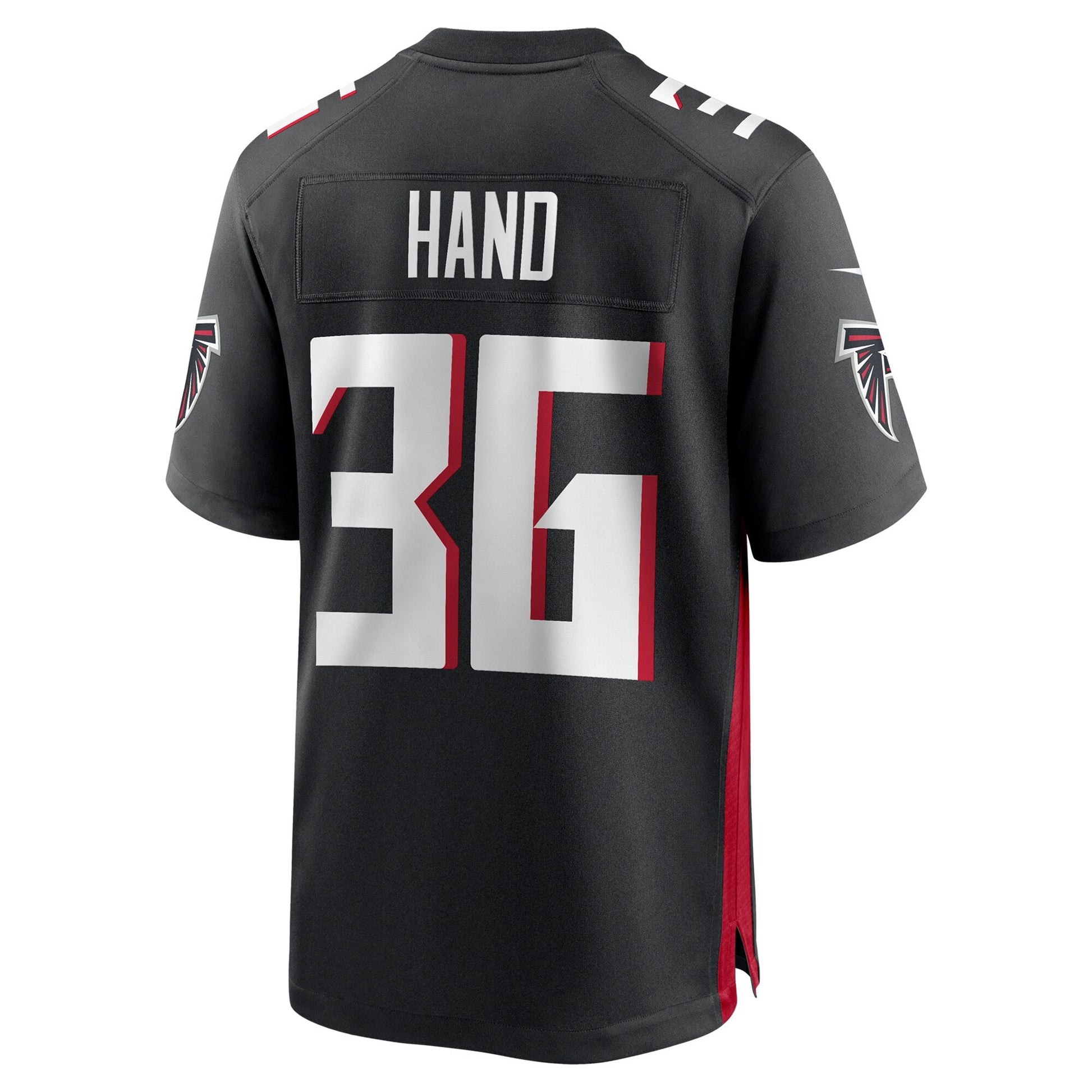 Harrison Hand Atlanta Falcons Team Game Jersey - Black football jersey product view 3