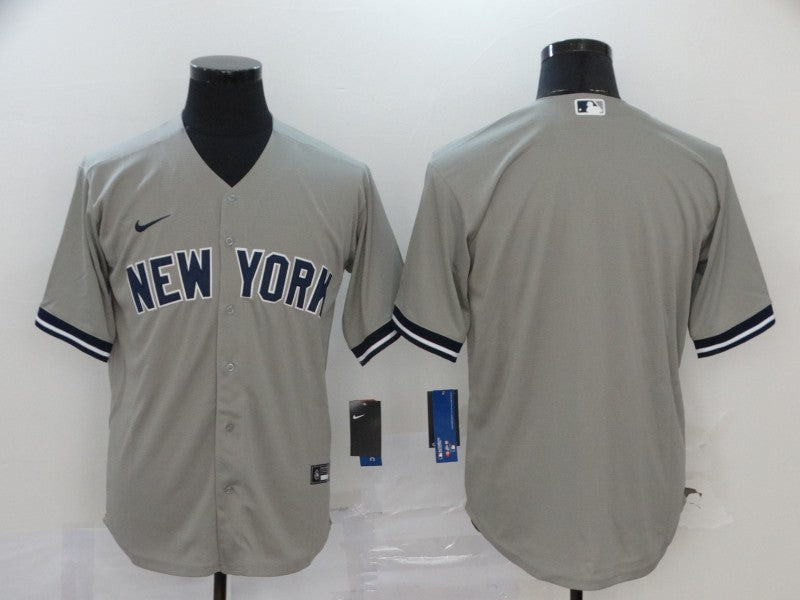 Men's New York Yankees Gray Replica Blank Jersey baseball jersey product view 1
