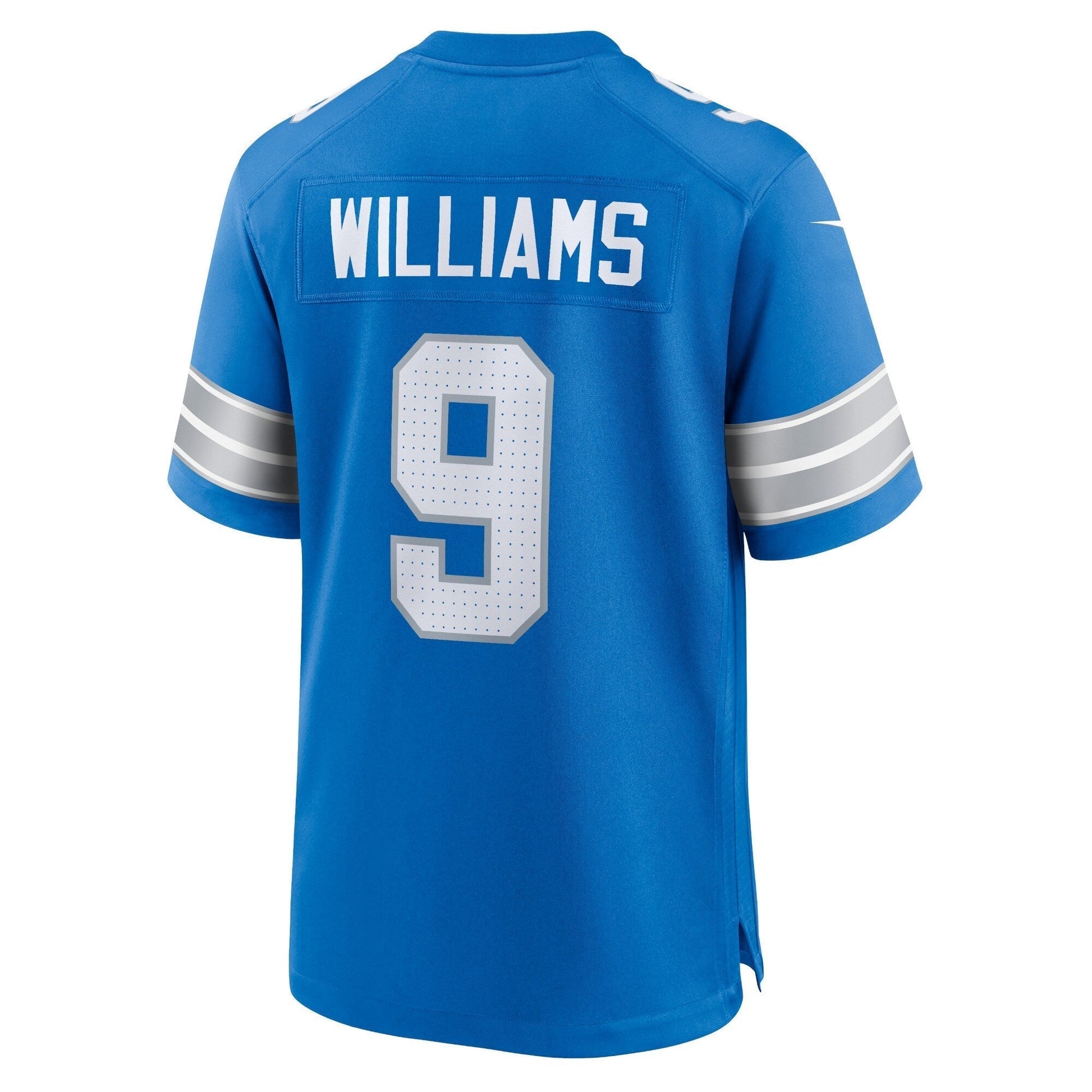 Jameson Williams Detroit Lions Game Jersey - Blue football jersey product view 3
