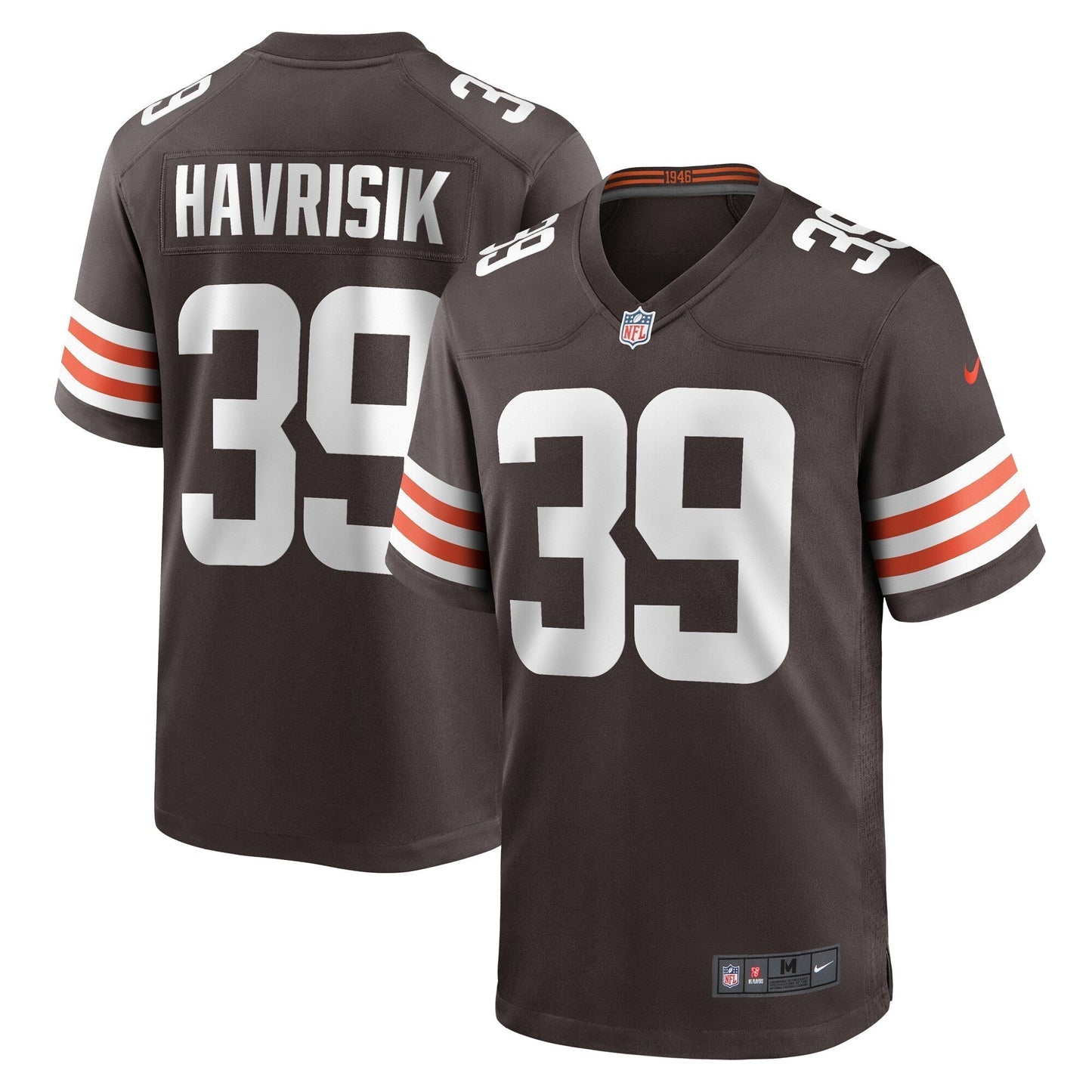 Lucas Havrisik Cleveland Browns Team Game Jersey - Brown football jersey product view 1