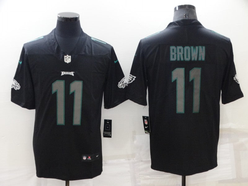 Men's Philadelphia Eagles A.J. Brown #11 Black Authentic Player Jersey1 football jersey product view 1