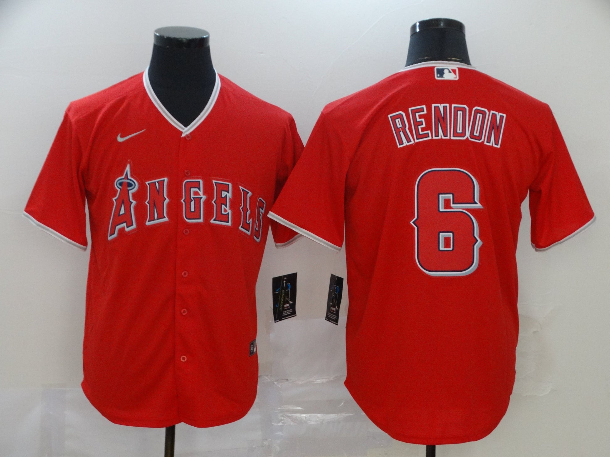 Men's Los Angeles Angels Anthony Rendons #6 Red Sewn Player Jersey baseball jersey product view 1