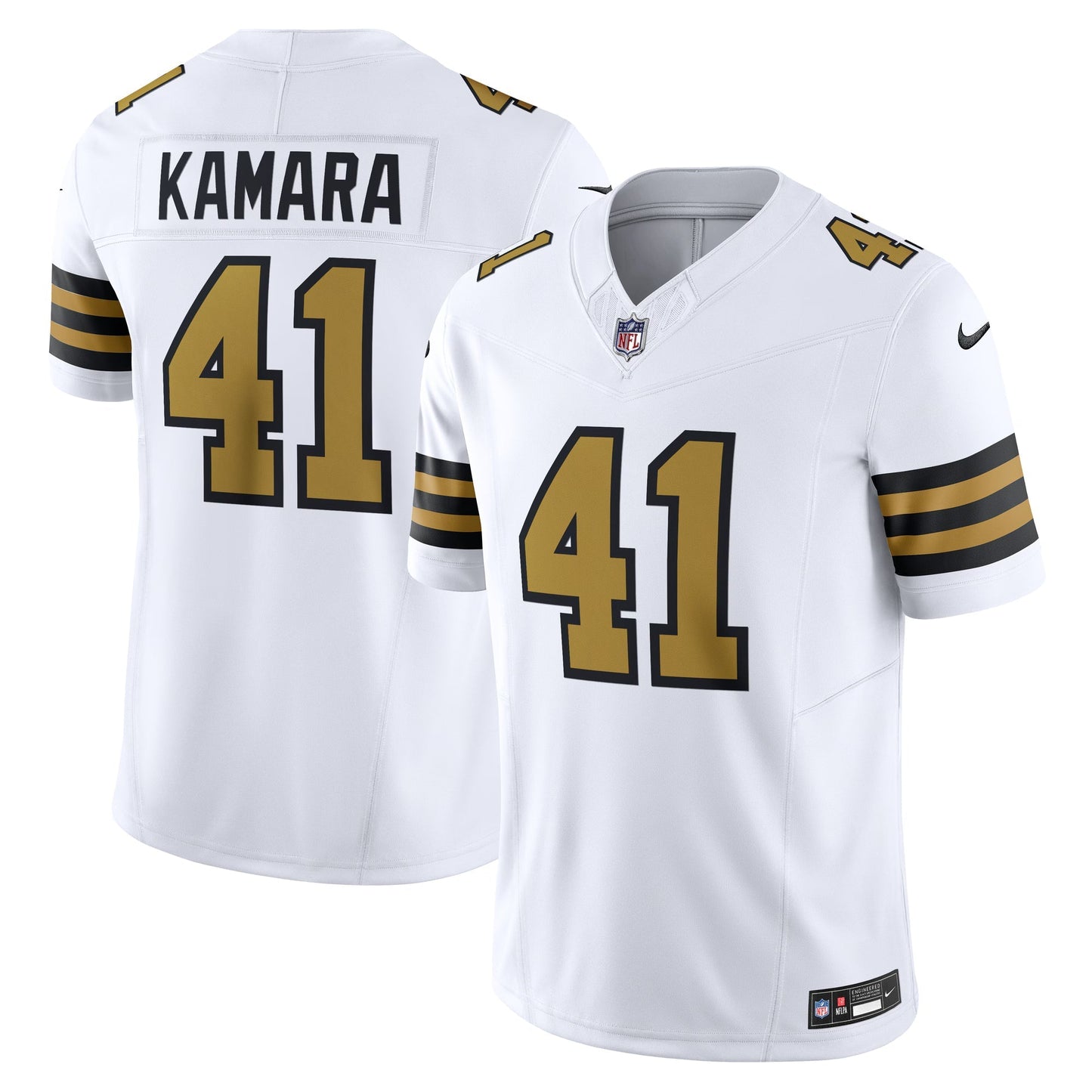 New Orleans Saints Alvin Kamara White Alternate Vapor F.U.S.E. Limited Jersey football jersey product view 1