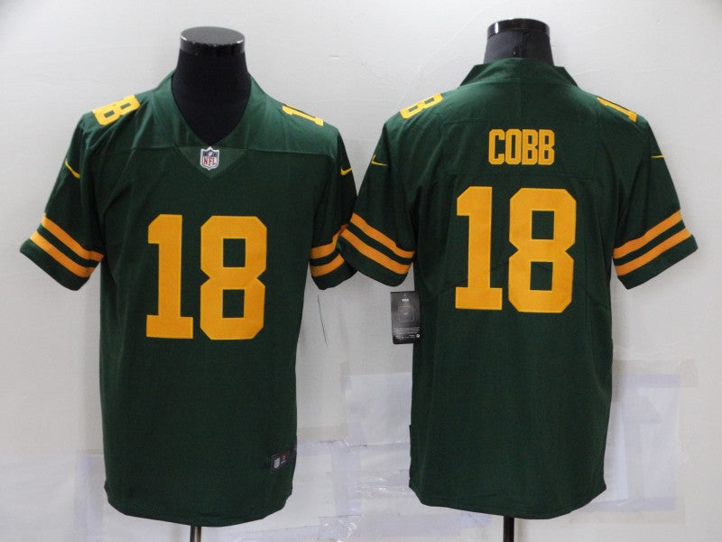 Men's Green Bay Packers Randall Cobb #18 Green Game Player Jersey1 football jersey product view 1