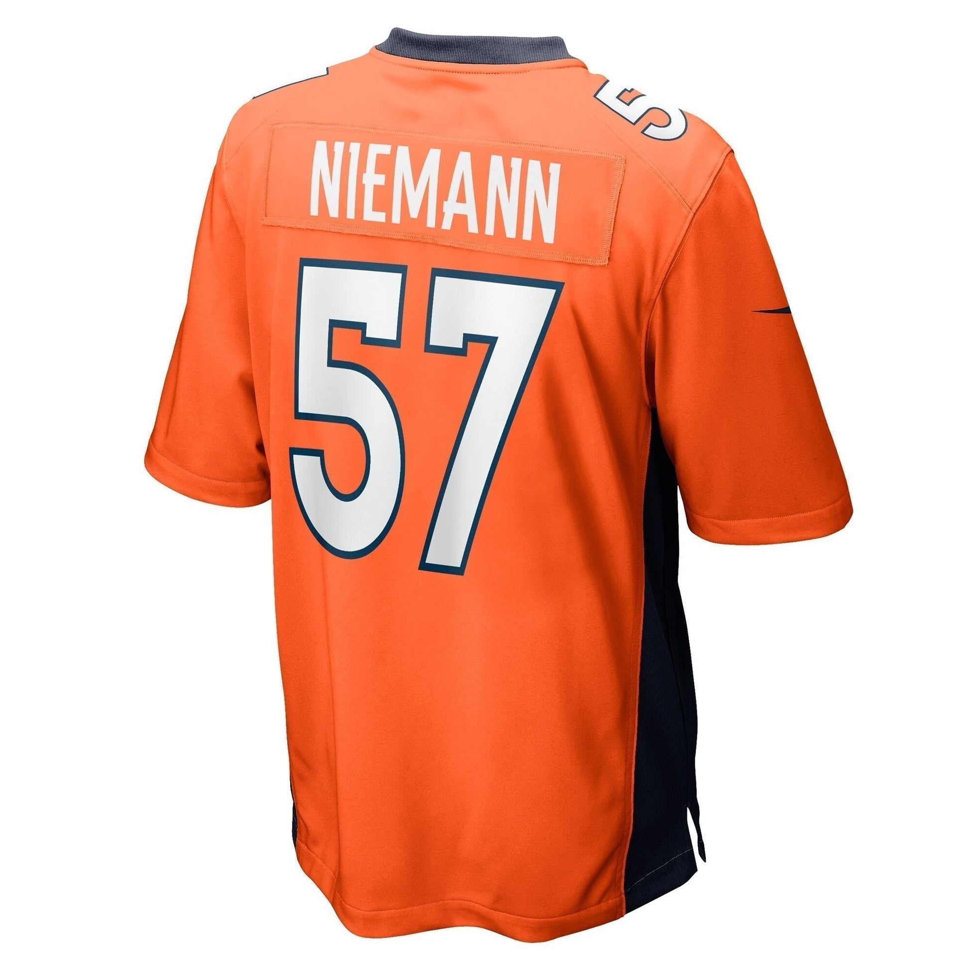 Ben Niemann Denver Broncos Team Game Jersey - Orange football jersey product view 3