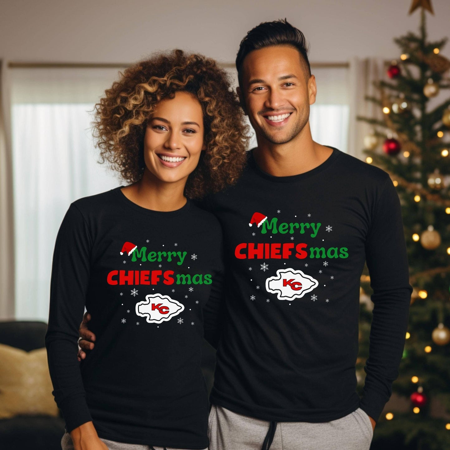 Kansas City Chiefs Merry Chiefsmas Shirt Unisex T-shirt, Sweatshirt, Hoodie, Long Sleeve Tee - T-Shirt, Sweatshirt, Hoodie