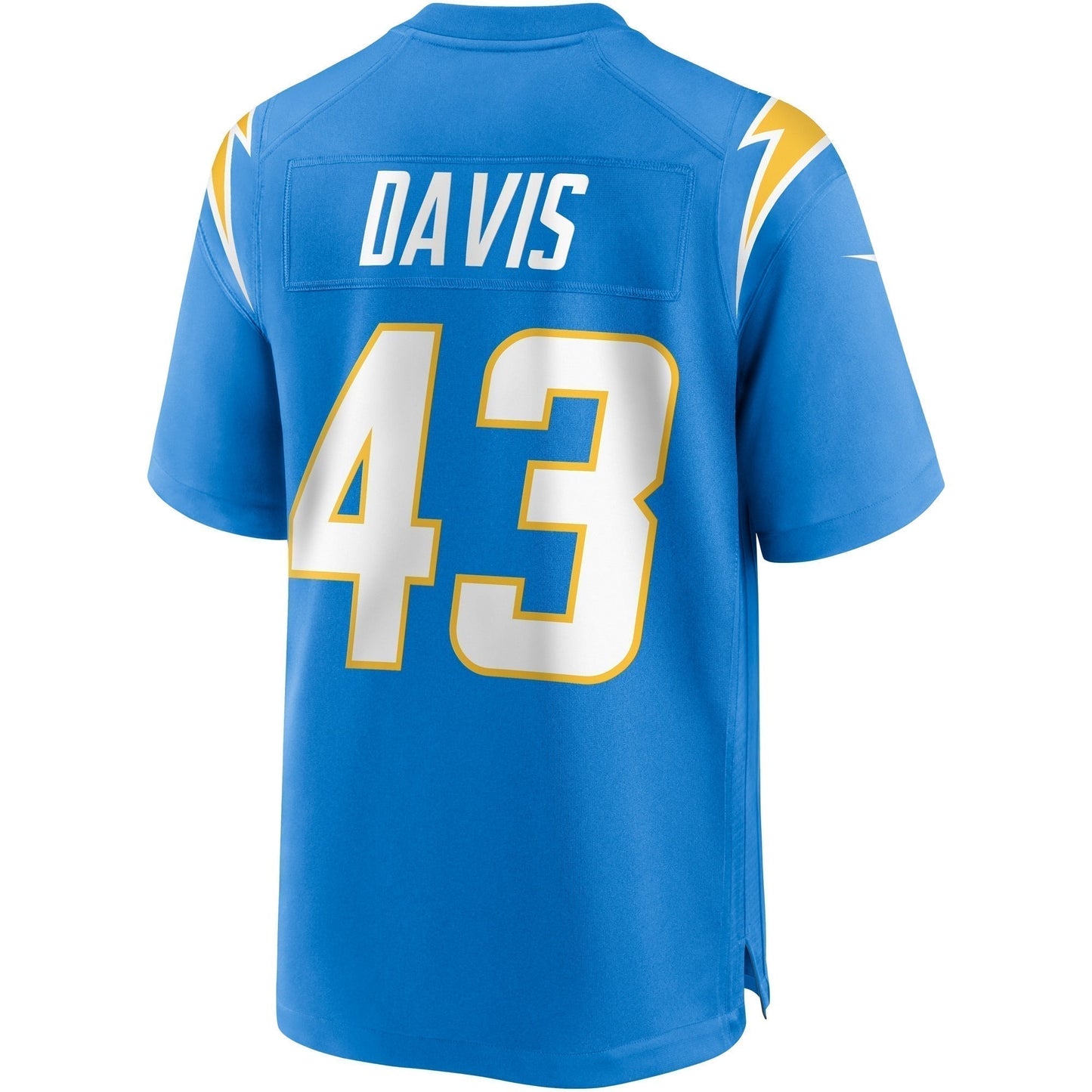 Michael Davis Los Angeles Chargers Game Jersey - Powder Blue football jersey product view 3