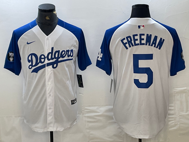 Men's Los Angeles Dodgers Freddie Freeman White Limited Jersey baseball jersey product view 1