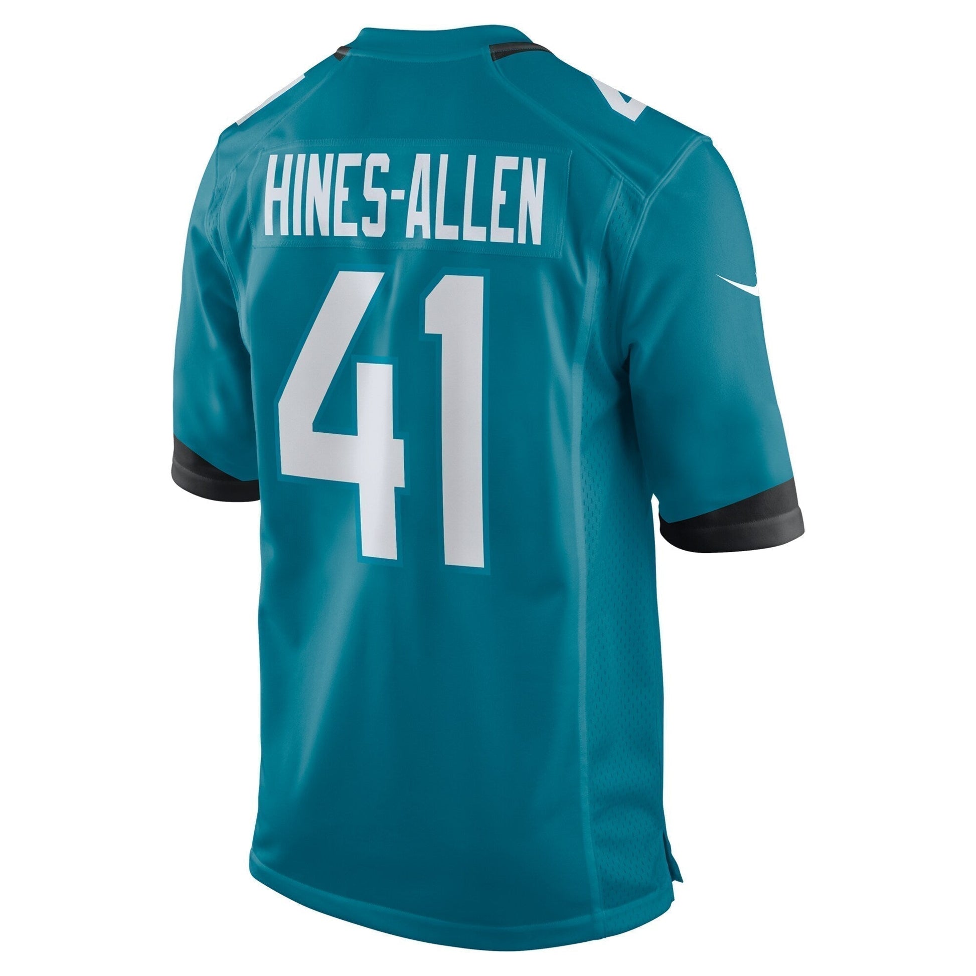 Josh Hines-Allen Jacksonville Jaguars Game Jersey - Teal football jersey product view 3