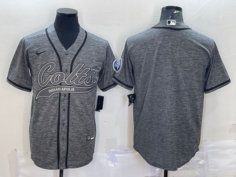 Men's Indianapolis Colts Gray Game Blank Jersey1 football jersey product view 1