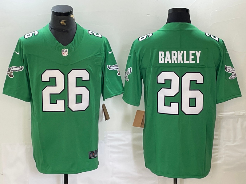 Men's Philadelphia Eagles Saquon Barkley Kelly Green Vapor F.U.S.E. Limited Jersey football jersey product view 1
