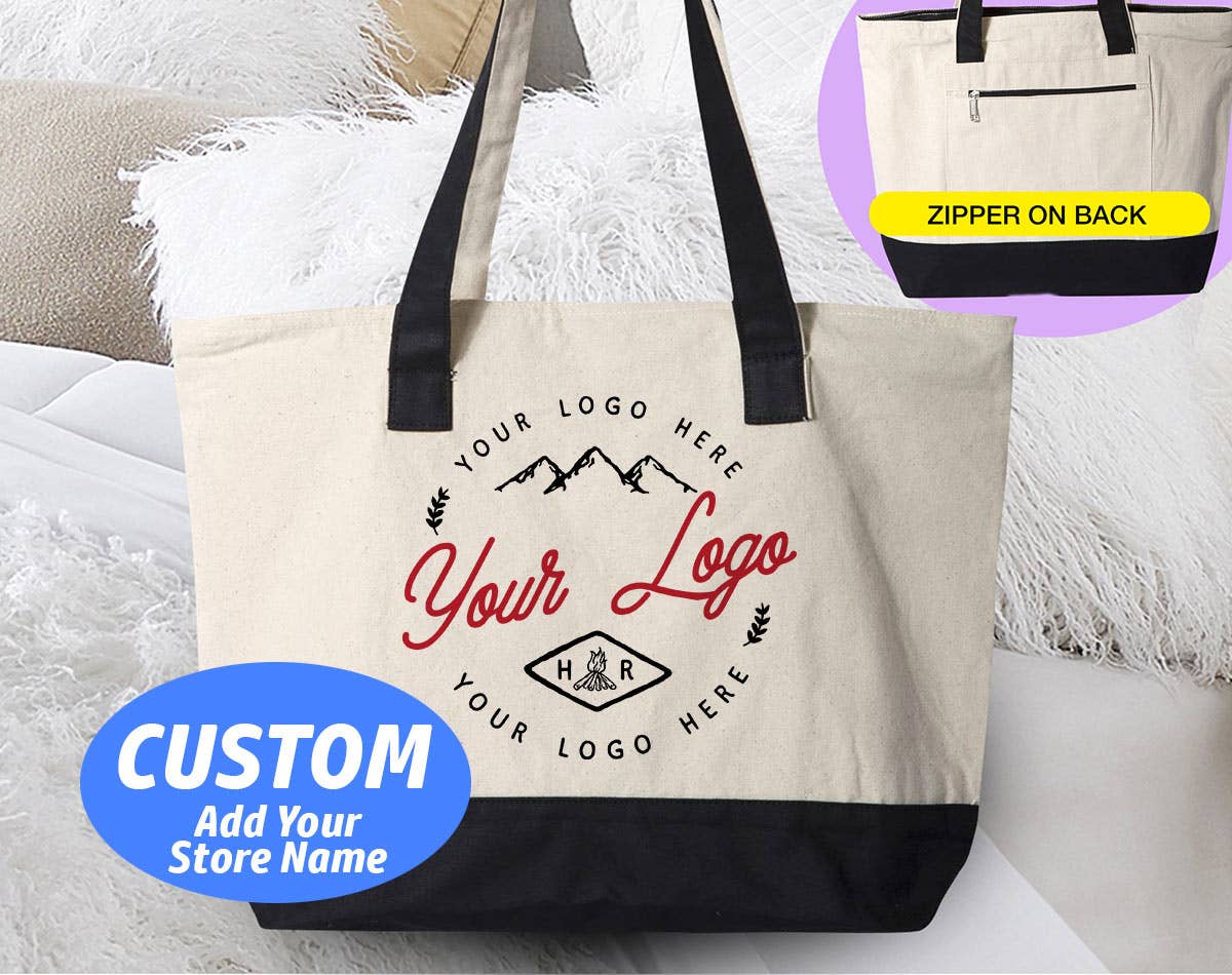 Custom Your Small Business or Store Logo Tote Bag Unisex T-shirt, Sweatshirt, Hoodie, Long Sleeve Tee - T-Shirt, Sweatshirt, Hoodie