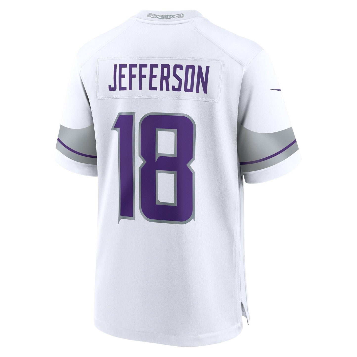 Justin Jefferson Minnesota Vikings Alternate Game Jersey - White football jersey product view 3