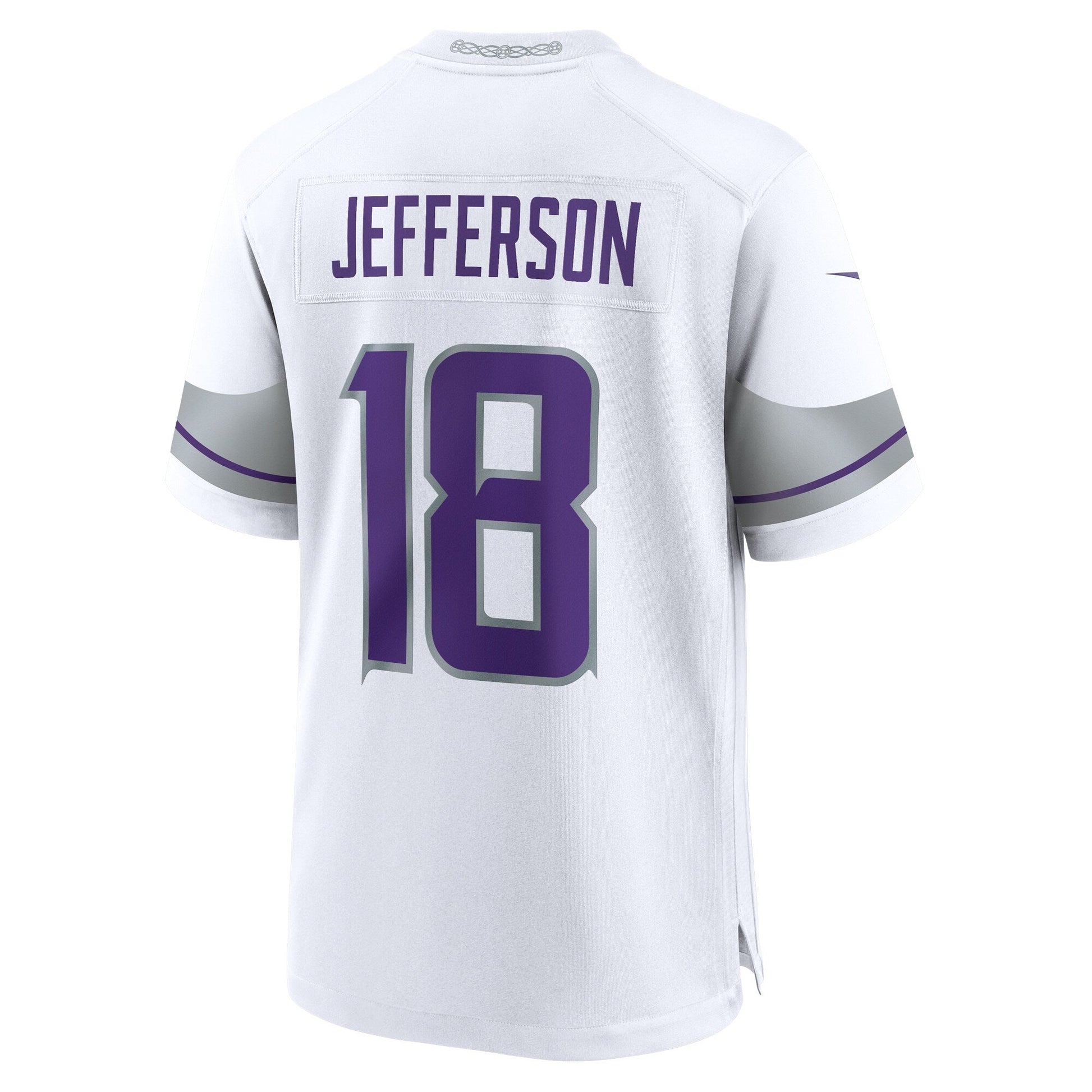 Justin Jefferson Minnesota Vikings Alternate Game Jersey - White football jersey product view 3