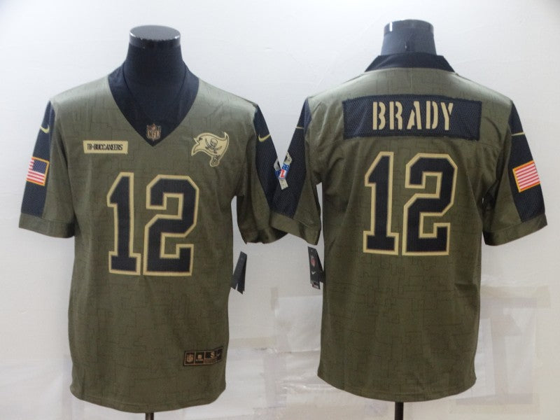 Men's Tampa Bay Buccaneers Tom Brady Brown Game Player Jersey football jersey product view 1