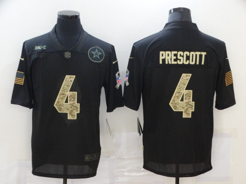 Men's Dallas Cowboys #4 Dak Prescott Black Player Game Jersey1 football jersey product view 1