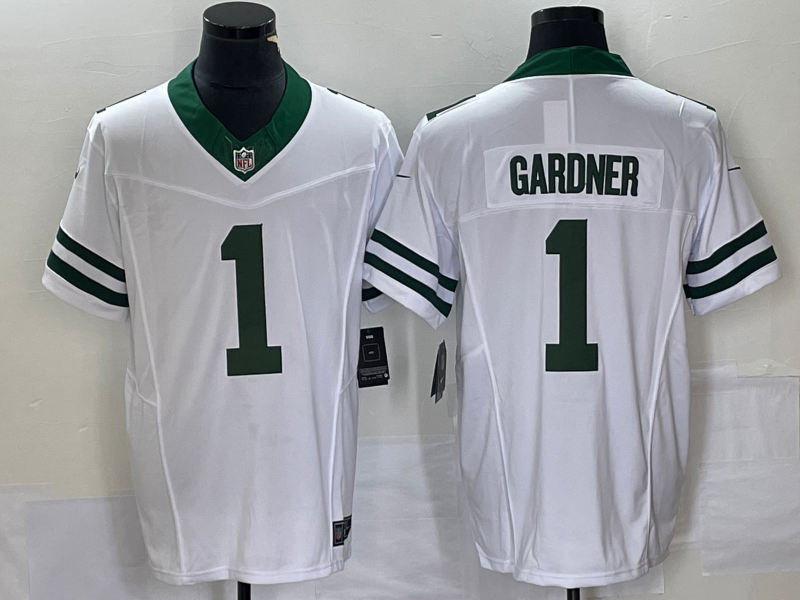 Men's New York Jets Ahmad Sauce Gardner White Legacy Vapor F.U.S.E. Limited Jersey football jersey product view 1