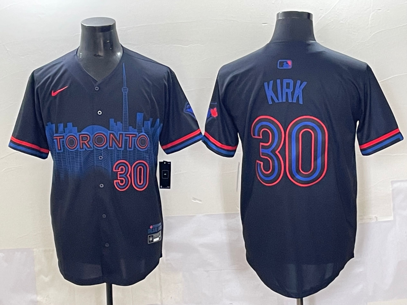 Men's Toronto Blue Jays Alejandro Kirk Black 2024 City Connect Limited Player Jersey baseball jersey product view 1