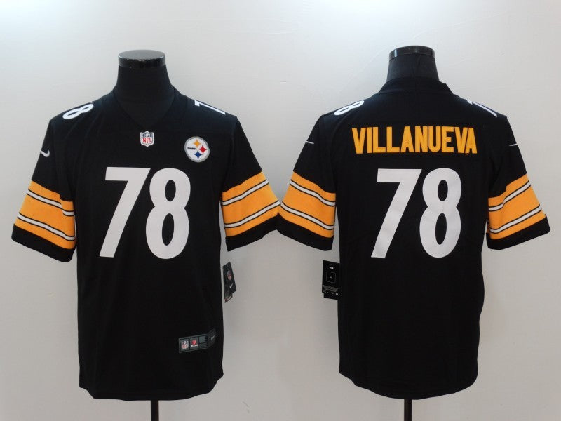 Men's Pittsburgh Steelers Alejandro Villanueva Black Game Jersey football jersey product view 1