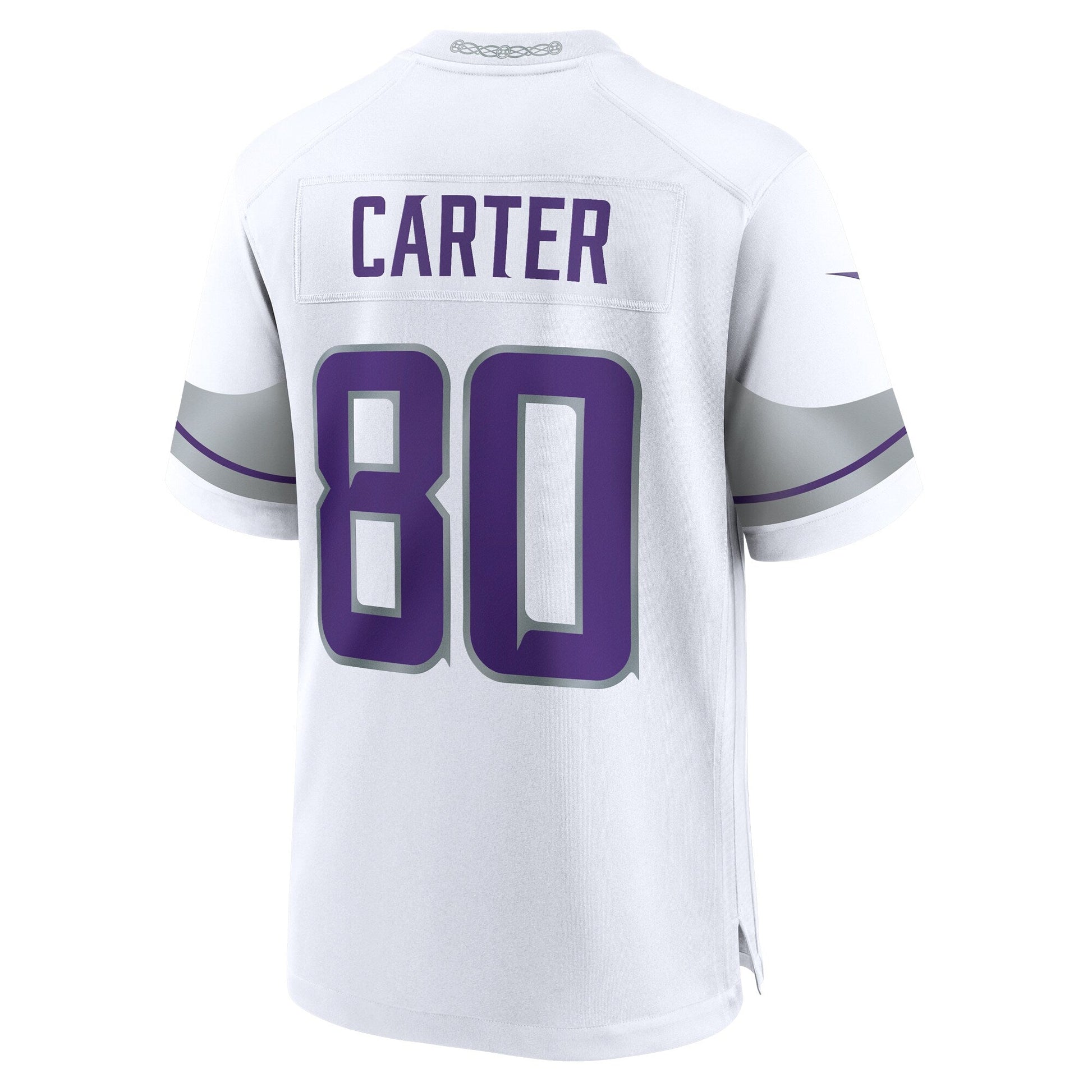 Cris Carter Minnesota Vikings Alternate Retired Game Jersey - White football jersey product view 3
