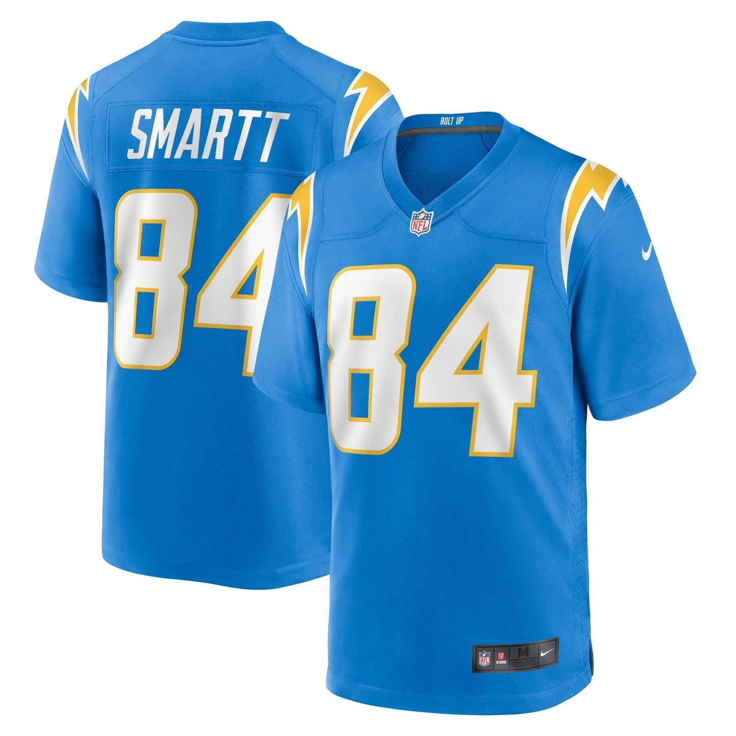 Stone Smartt Los Angeles Chargers Team Game Jersey - Powder Blue football jersey product view 1