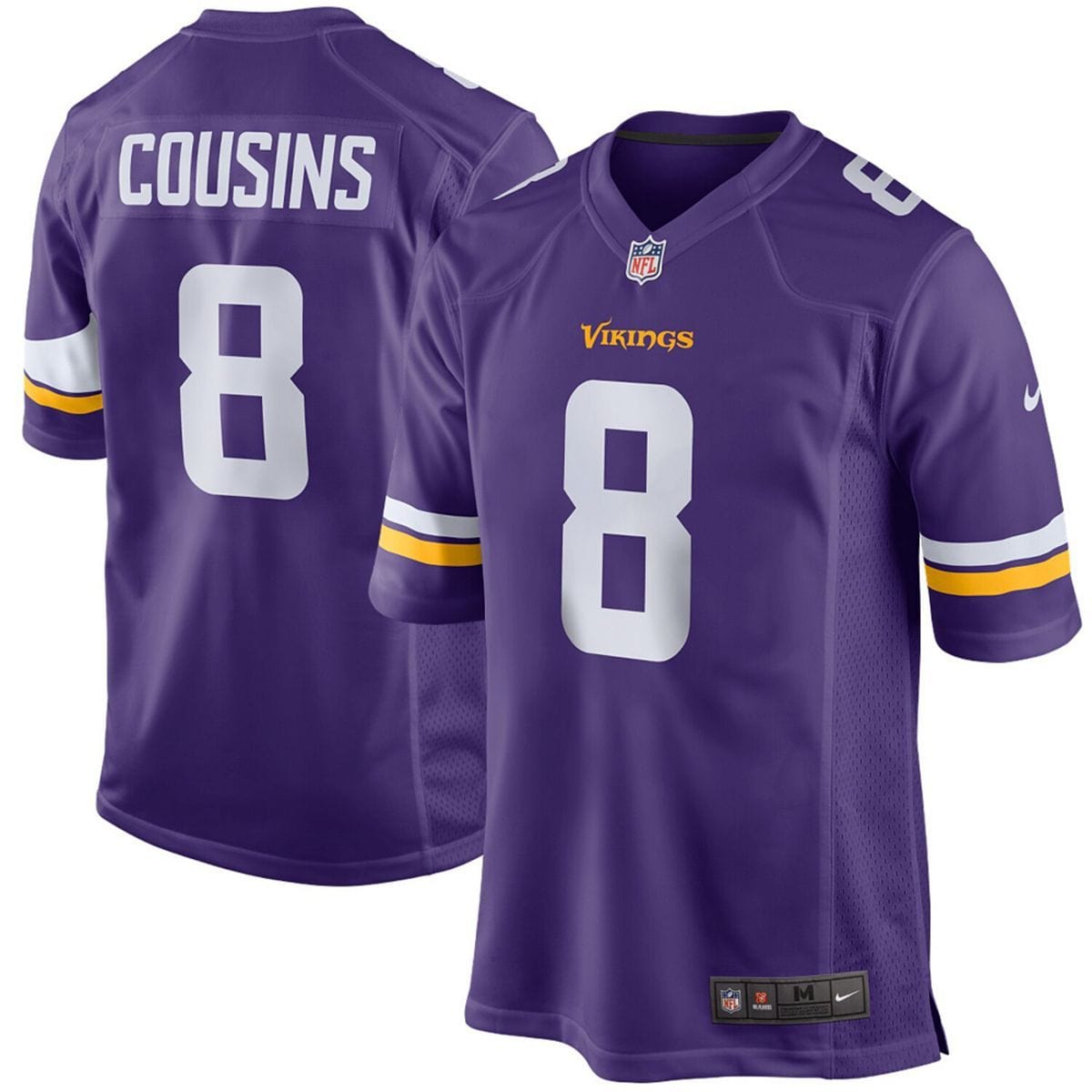 Kirk Cousins Minnesota Vikings Jersey football jersey product view 1