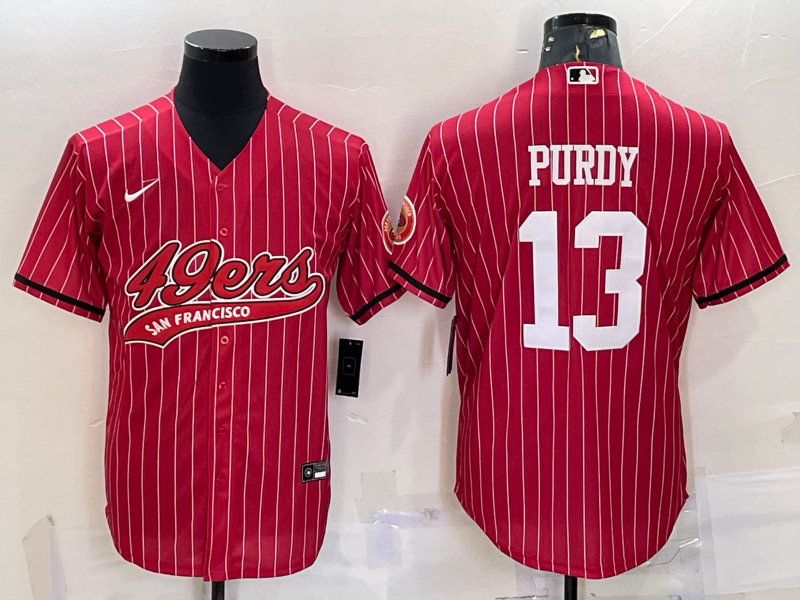 Men's San Francisco 49ers Brock Purdy Red Player Jersey Joint Edition football jersey product view 1