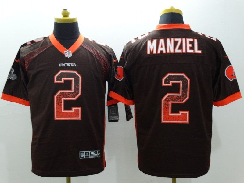 Men's Cleveland Browns Johnny Manziel #2 Brown Game Jersey1 football jersey product view 1