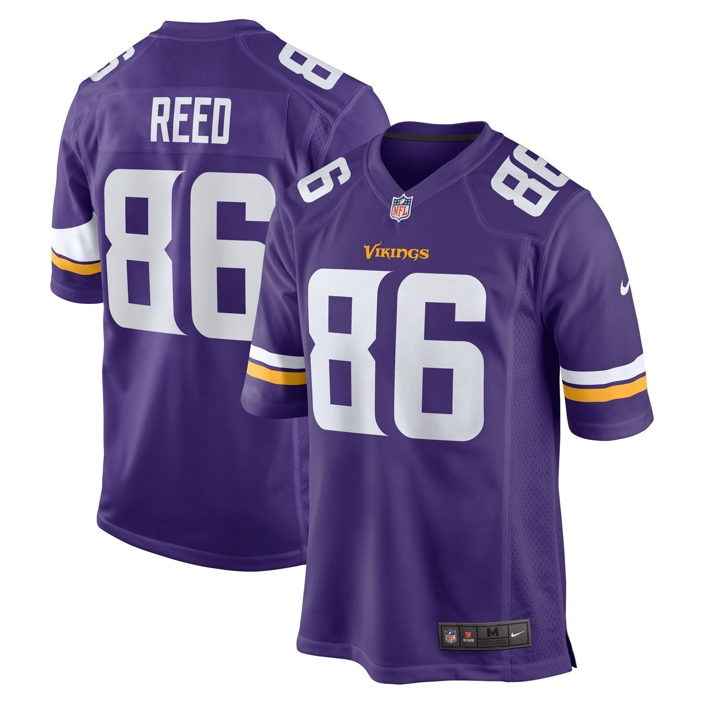 Jake Reed Minnesota Vikings Retired Game Jersey - Purple football jersey product view 1