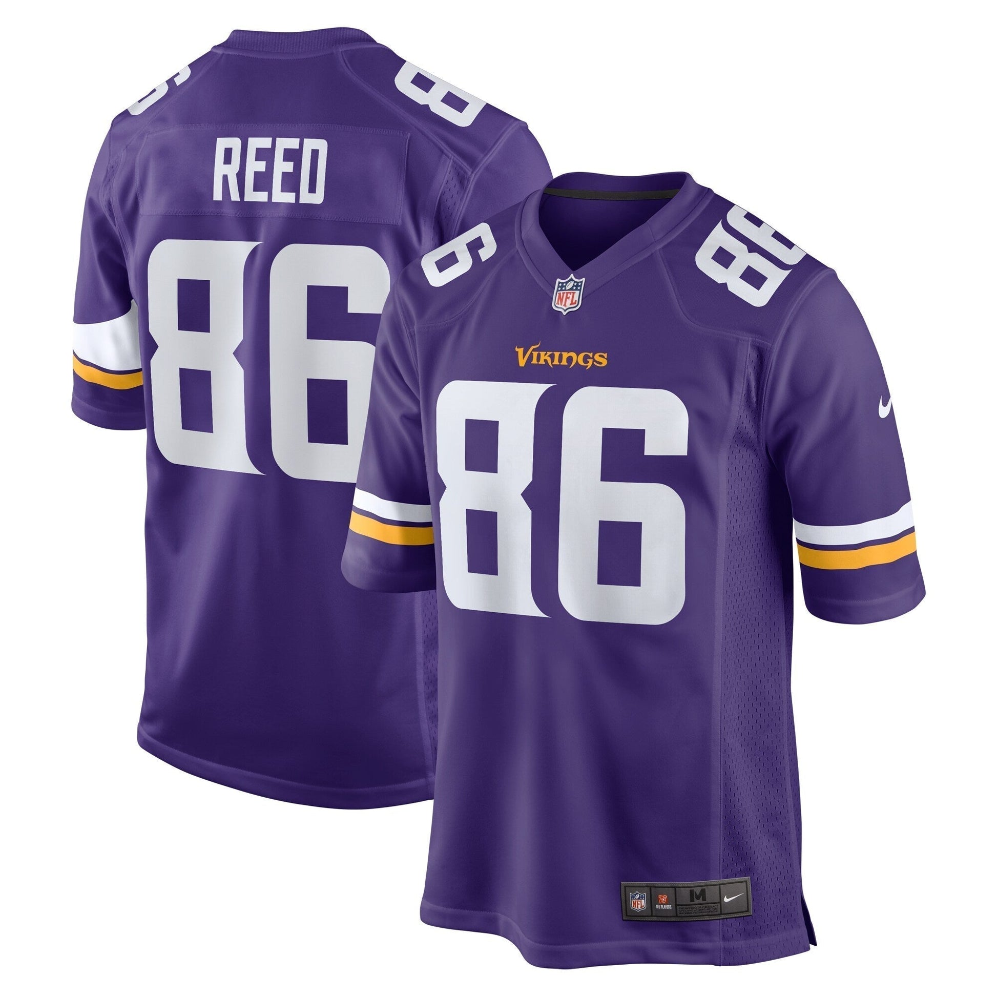 Jake Reed Minnesota Vikings Retired Game Jersey - Purple football jersey product view 1