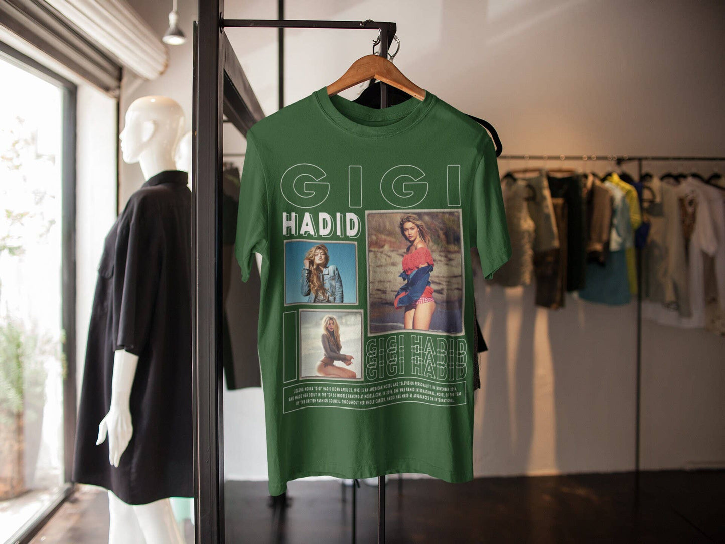 Gigi Hadid Fan T-Shirt - Vintage Unisex Tee For Fans Unisex T-shirt, Sweatshirt, Hoodie, Long Sleeve Tee - T-Shirt, Sweatshirt, Hoodie