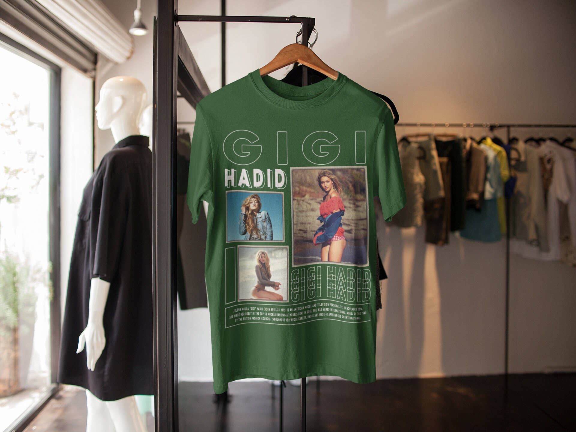 Gigi Hadid Fan T-Shirt - Vintage Unisex Tee For Fans Unisex T-shirt, Sweatshirt, Hoodie, Long Sleeve Tee - T-Shirt, Sweatshirt, Hoodie