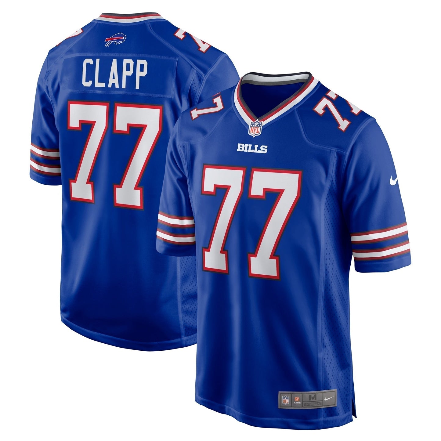 Will Clapp Buffalo Bills Game Jersey - Royal football jersey product view 1