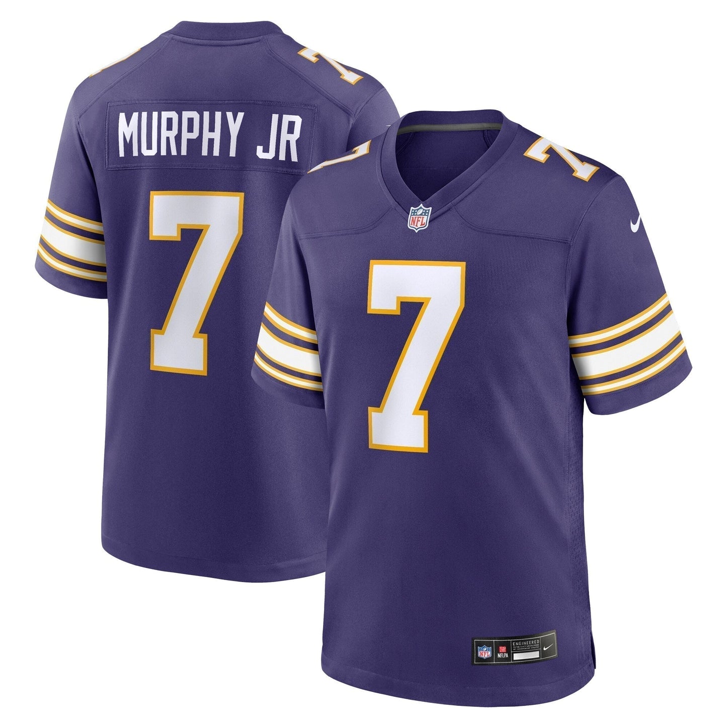 Byron Murphy Jr. Minnesota Vikings Classic Game Jersey - Purple football jersey product view 1