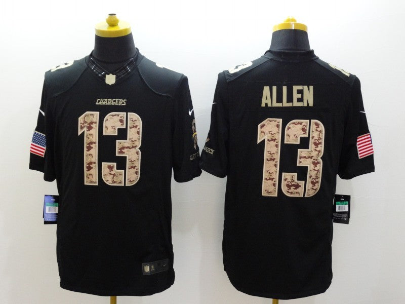 Men's Los Angeles Chargers Keenan Allen #13 Black Game Player Jersey1 football jersey product view 1