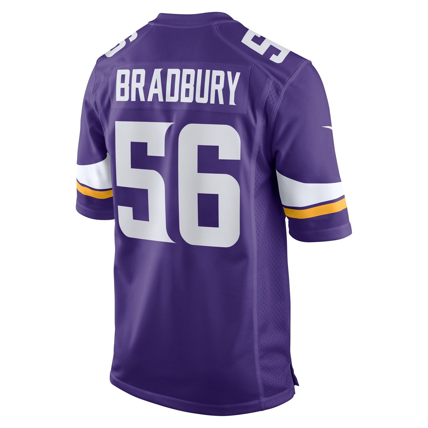 Garrett Bradbury Minnesota Vikings Game Jersey - Purple football jersey product view 3