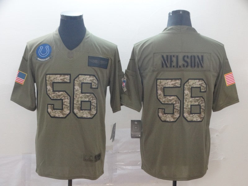 Men's Indianapolis Colts Quenton Nelson #56 Brown Player Game Jersey1 football jersey product view 1