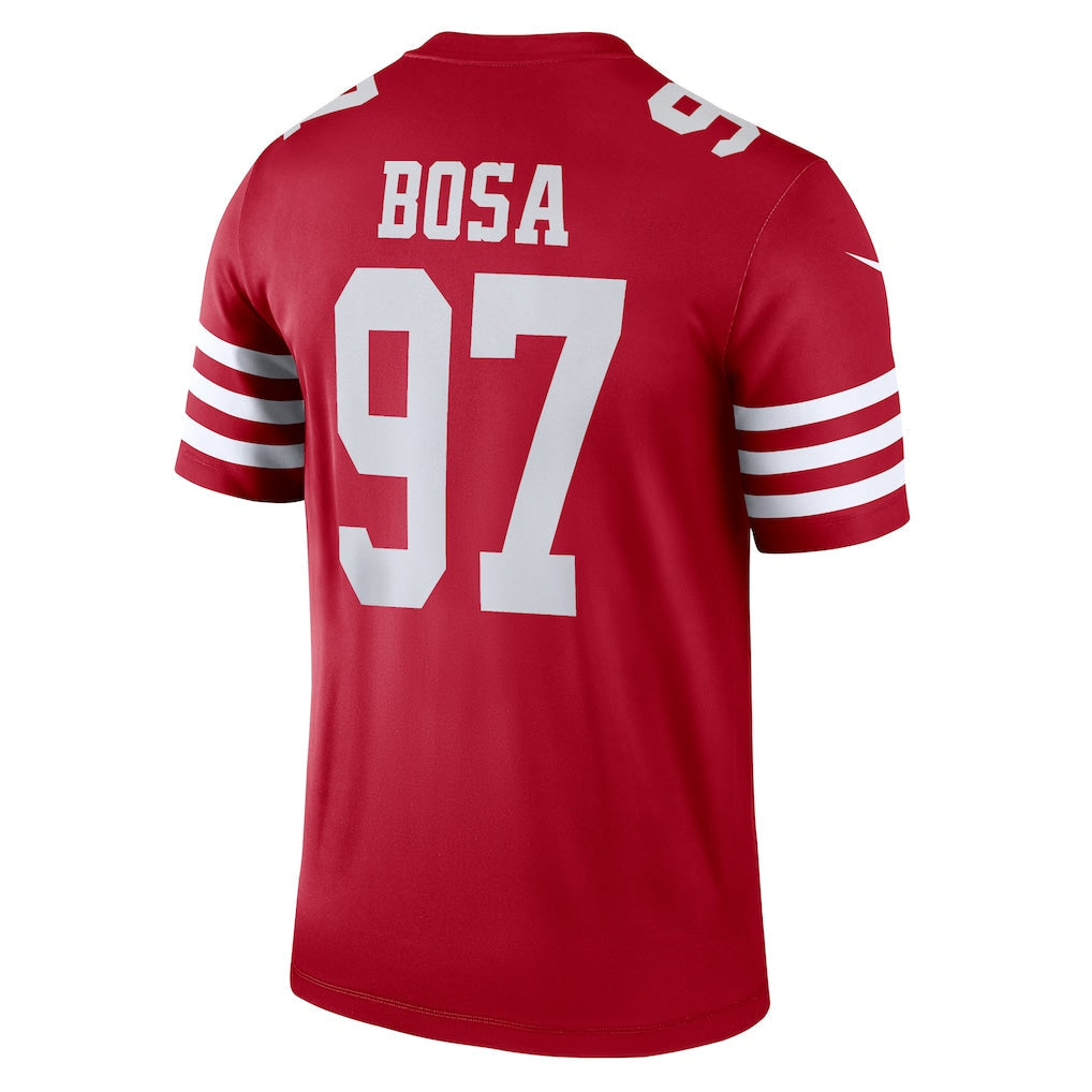 SF.49ers #97 Nick Bosa Scarlet Legend Player Performance Top Jersey football jersey product view 1