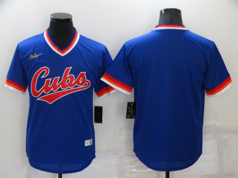 Men's Chicago Cubs1 Blue Blank Replica Jersey baseball jersey product view 1