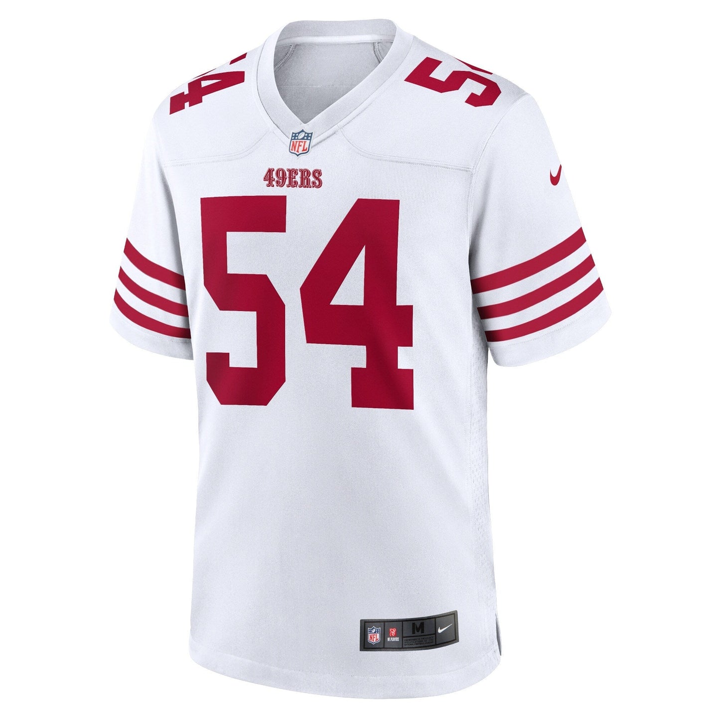 Fred Warner San Francisco 49ers Game Jersey - White football jersey product view 2