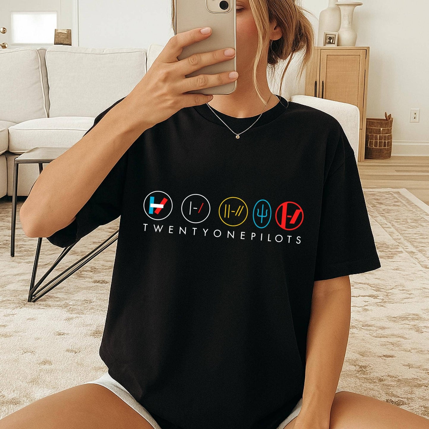 Twenty One Pilots Band Logo Symbols Graphic Tee Unisex T-shirt, Sweatshirt, Hoodie, Long Sleeve Tee - T-Shirt, Sweatshirt, Hoodie