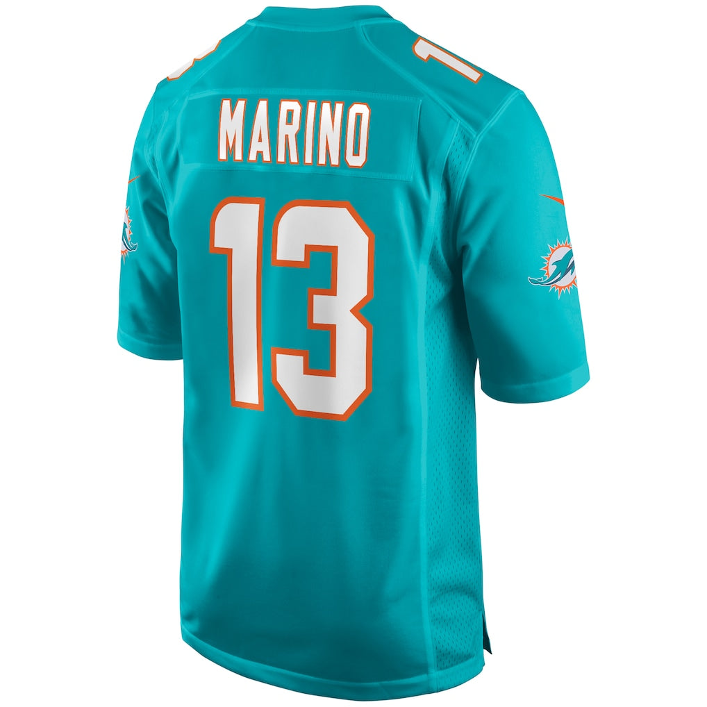 M.Dolphins #13 Dan Marino Aqua Game Retired Player Jersey football jersey product view 1