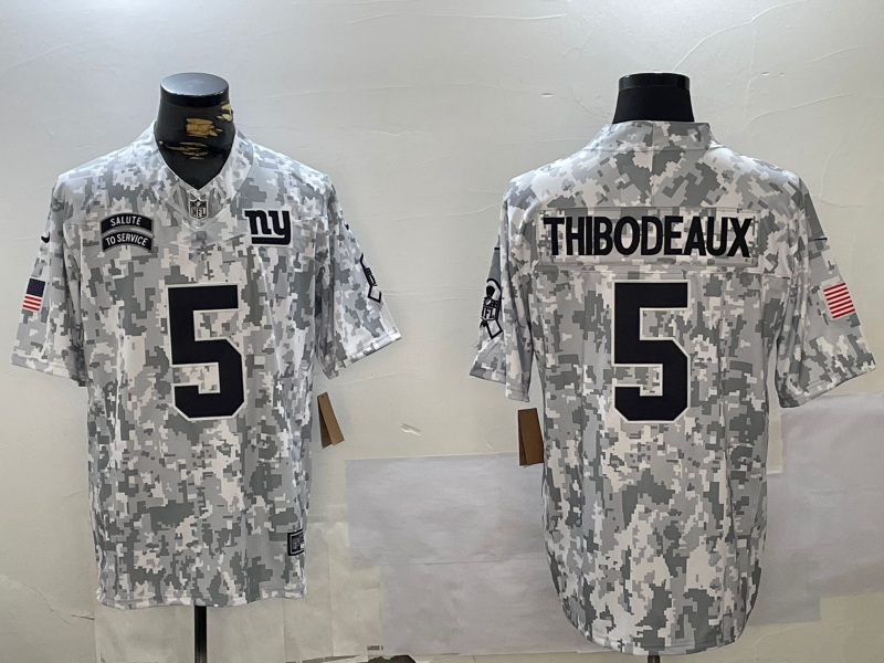 Men's New York Giants Kayvon Thibodeaux Arctic Camo 2024 Salute to Service Limited Jersey football jersey product view 1