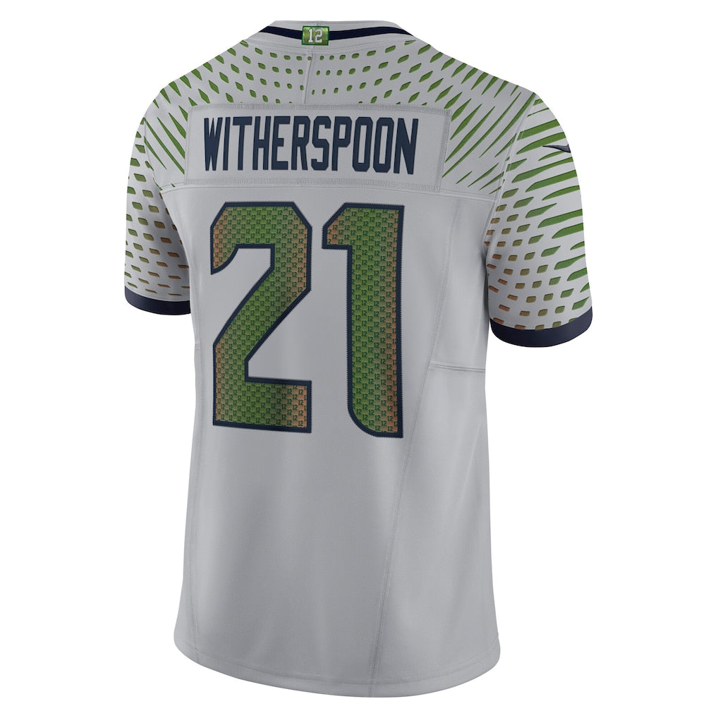S.Seahawks #21 Devon Witherspoon Wolf Gray 2025 Rivalries Collection Limited Jersey football jersey product view 1