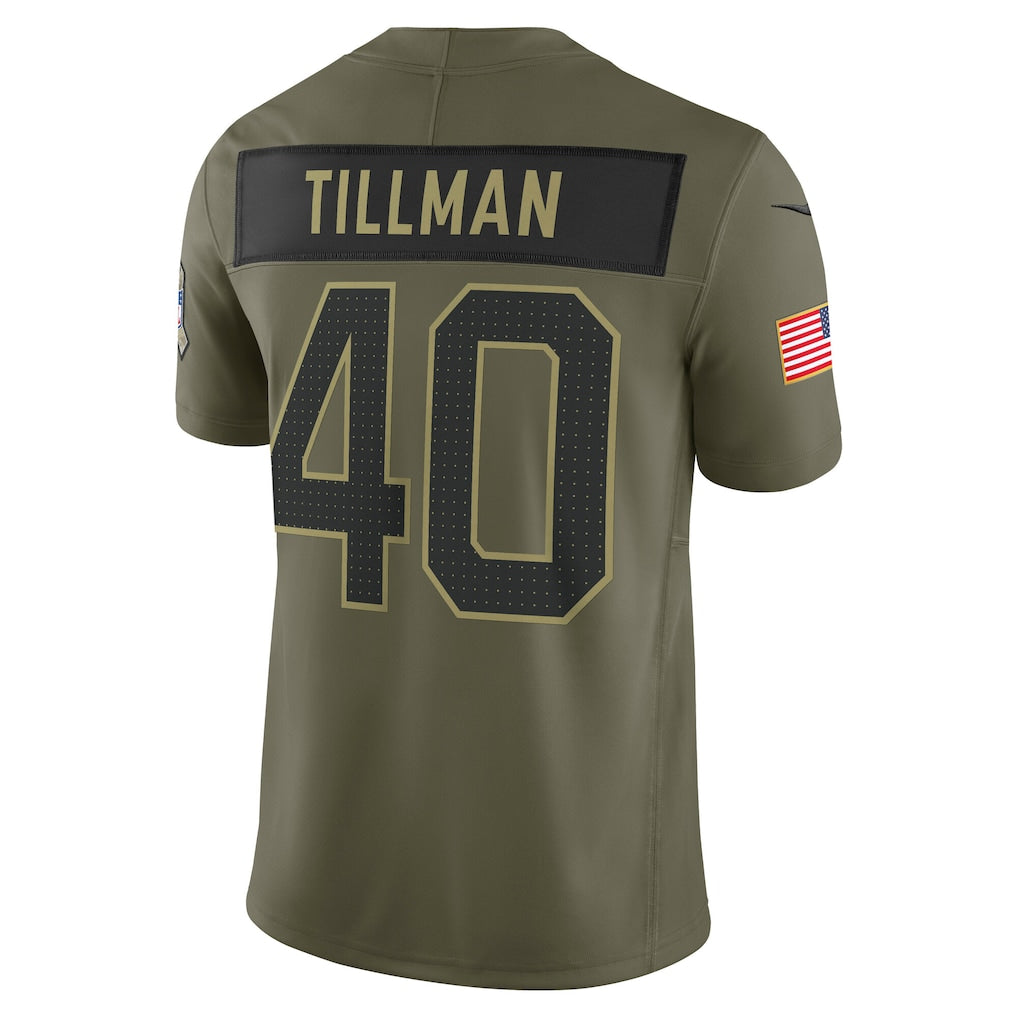A.Cardinals #40 Pat Tillman Olive 2025 Salute to Service Retired Limited Jersey sports jersey product view 1