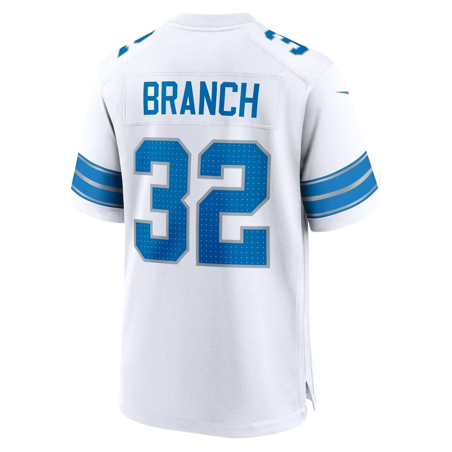Brian Branch Detroit Lions White Game Jersey - White football jersey product view 3