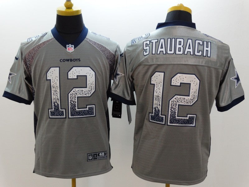 Men's Dallas Cowboys Roger Staubach #12 Gray Game Jersey1 football jersey product view 1