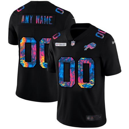 Men's Buffalo Bills Active Players Custom 2020 Black Crucial Catch Limited Stitched Jersey football jersey product view 1