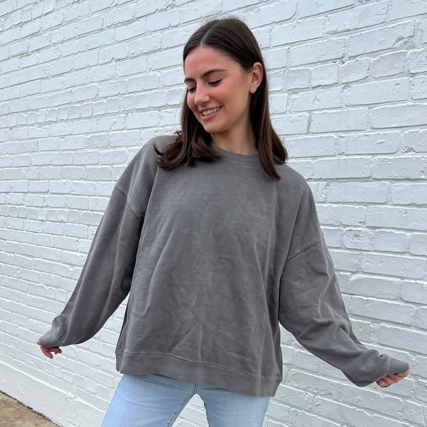 Smoke Oversized Boxy Crew Unisex T-shirt, Sweatshirt, Hoodie, Long Sleeve Tee - T-Shirt, Sweatshirt, Hoodie